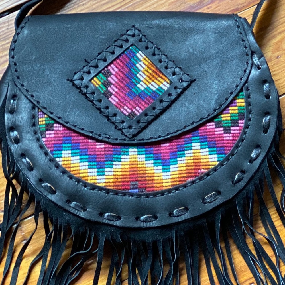 Diamond huipil bag festival fringe textile Boho